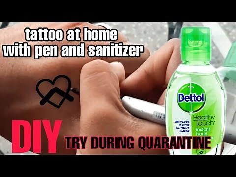 How To Make Tattoo At Home With Pen And Sanitizer | DIY Temporary Tattoo |