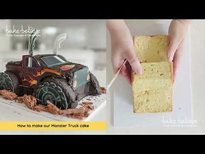 How to make our Monster Truck Cake YouTube | @bakebelieveau