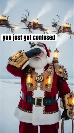 Santa Claus Tripping on Mushrooms Sees Flying Reindeer