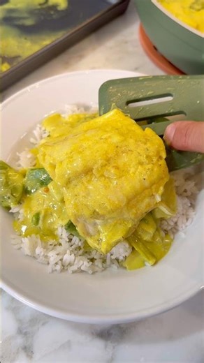 Coconut poached fish with potatoes, lime and greens. Free recipe at Ontrac5.com