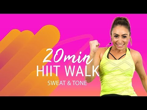 2400 Steps Sweat & Tone It Up With This 20 Minute HIIT Walking Workout | ABS & Legs!
