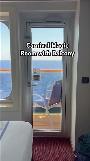 Step into the Carnival Magic balcony room, small space, BIG vibes. #carnivalmagic #carnival #cruise