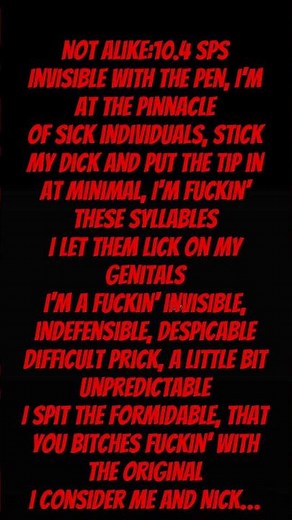 Fastest Eminem verses,6:not alike(10.4 sps)