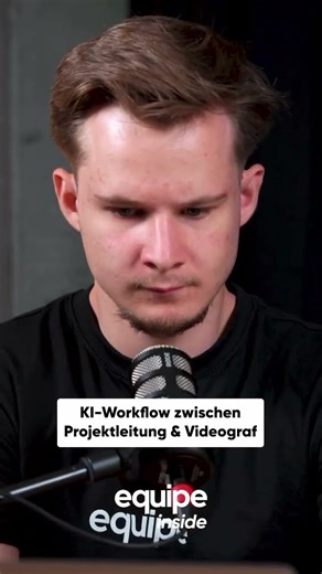 KI-Workflow zwischen Projektleitung und Videografen.