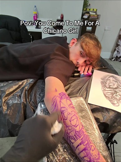 Chicano Girl Tattoo POV: Part 2 at Tattoo Studio