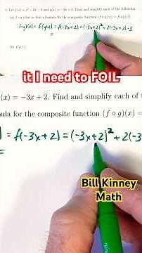 Simplifying f(g(x)) with FOIL | Function Composition Explained (Circle Symbol ○ is Binary Operation)