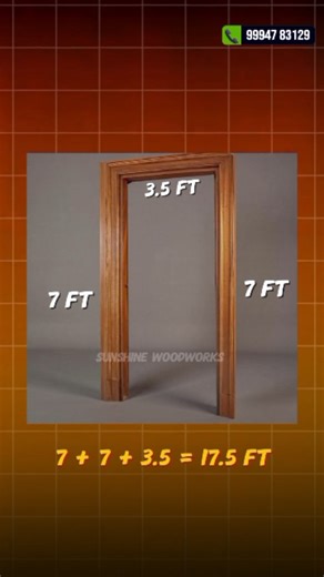 SUNSHINE WOOD WORKS on Instagram: "Vasakaal Measurement & Price | வாசக்கால் மரம் வாங்கும் முன்னாடி இதை தெரிஞ்சுக்கோங்க! #vasakaal #doorframe #interior Vasakaal wood price calculation, door frame cost calculation, wooden door frame measurement, wood cft calculation formula, cubic feet wood calculation, vasakaal measurement in feet, how to calculate wood price, construction cost tips India, house construction basics, civil engineering basics, wood buying guide India, carpentry tips for beginners, 