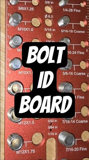 FASTENERS | Bolt Identifier Board – Fastest Way to Find Bolt Size