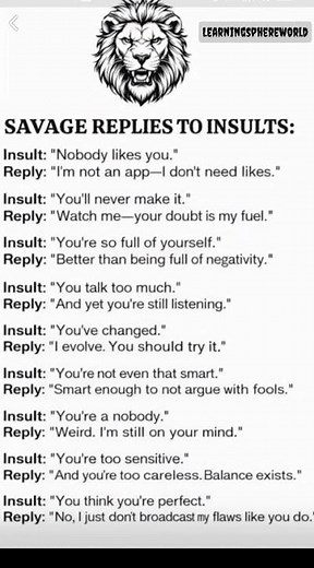 Savage Replies to Insults 😎🔥 | Smart Comebacks in English