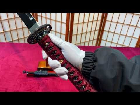 Custom S7 steel katana with clay tempering and mirror polish