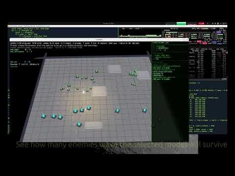 Watch a local AI ( Llama.cpp ) coded the blue team in a robot wars, match by match ...