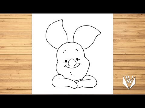 Wie zeichnet man Winnie das Pooh Ferkel | Schritt für Schritt | Kostenloser Download Malvorlagen