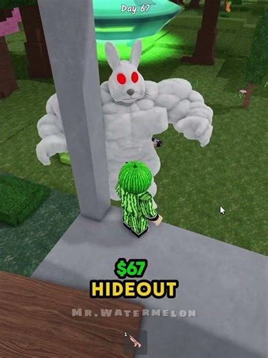 1$ Hideout VS 10000$ Hideout with Easter Bunny in 99 Nights in The Forest