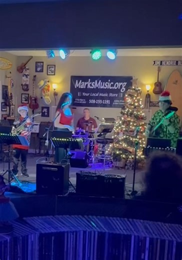 MarksMusic.Org - 2025 Christmas Party In the Stage Room at Mark's Music Cape Cod in Orleans, Massachusetts The Band Program The band: Don’t Panic Song: Have Yourself a Merry Little Christmas | Cape Cod, Massachusetts