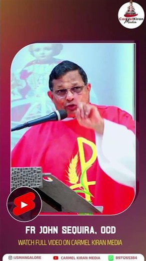 FR JOHN SEQUIRA, OCD- Fullvideo on - CARMEL KIRAN MEDIA