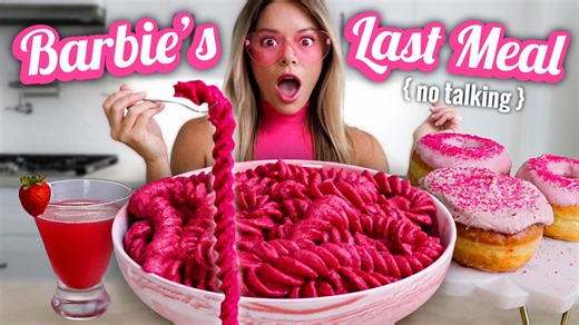 Cooking Barbie’s last meal – all pink everything
