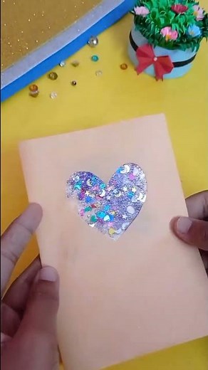 DIY liquid glitter card | birthday card idea #shorts #sadiyaartandcraft #youtubeshorts #trending