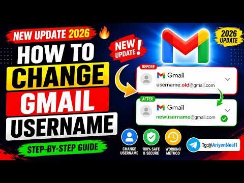 How to Change Gmail Username (New Update 2026)