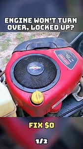 Engine won't turn over, locked up? We show how to diagnose and Repair a Briggs and Stratton part 1 #lawn #lawnmower #mower #lawncare #repair #lawnmowerhack #lawncarehack #diylawncaremaintenance #work #repair #repairman #onlytakesaminute #simplelifehacks #diy #fyp #viral_video | Briggs Stratton Engine Restoration