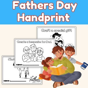 Creative Father s Day Handprint Craft Activities Kids DIY Gift Cards Printable