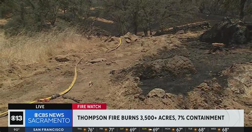 Firefighters making progress on the Thompson Fire in Butte County