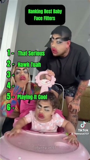 Ranking baby face filters: Which one is the worst? 😭👶 #funnyfilter #baby #ranking