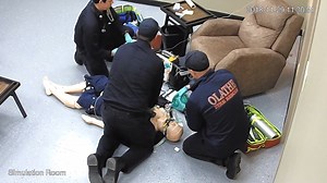 1.5K views · 67 reactions | Here’s a behind-the-scenes look at firefighter-paramedics practicing their skills on a manikin in our simulation lab. Dr. Ruthstrom - who is our medical director and an ER physician coordinated the emergency medical “code” scenario. Today’s code scenario simulated a patient who became critically ill at home, quit breathing and lost their pulse. #EMS | City of Olathe Fire Department | Facebook