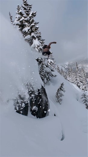 Big Air Snowboard Boost Of a Cliff in Backcountry Powder | Matt Wainhouse #snowboarding
