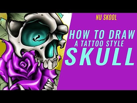 HOW TO DRAW A SKULL: NU SKOOL TATTOO DESIGN