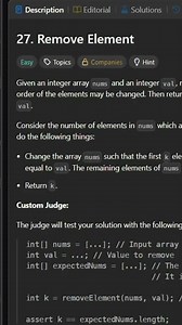 LeetCode 27 Remove Element in Java 🔥 #shorts