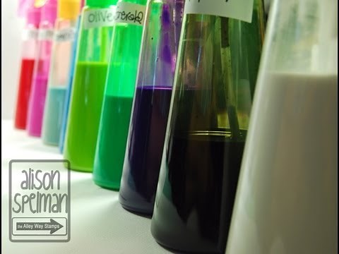how to Make your own Glimmer Mist or Ink color Spray TheAlleyWayStamps