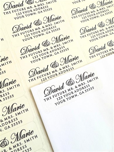 Clear Matte Return Address Labels, Personalized Transparent Address Stickers, Custom Mailing Labels for Envelopes, Wedding Invitations - Etsy