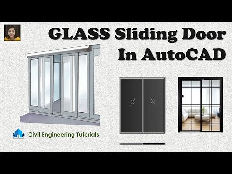 How to draw GLASS SLIDING DOOR in AutoCAD | AutoCAD Design | AutoCAD Tutorial