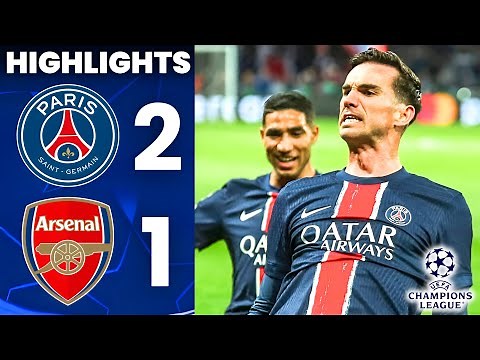PSG vs Arsenal (2-1) Goals & Highlights | UEFA Champions League