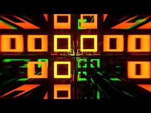 Multicolor Strobe Abstract Tunnel Of Neon Squares Background VJ Loops