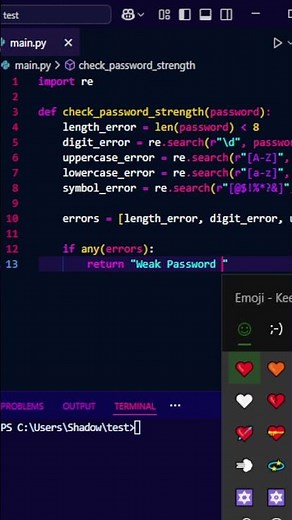 Simple Python Password Checker 🐍 #cybersecurity #python #development