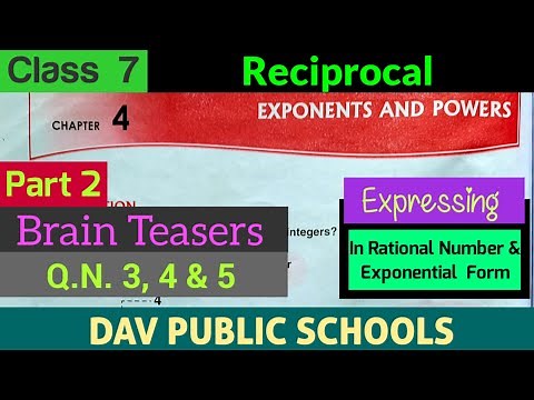 DAV class 7 maths chapter 4 - Brain Teasers Q.N. 3, 4 & 5