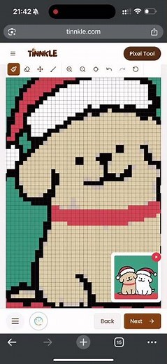 Design your special Xmas tapestry crochet pattern with tinnkle pixel tool #pixelart