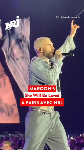 54K views · 341 reactions | Adam Levine et son groupe Maroon 5 qui chantent "She Will Be Loved" à Paris | NRJ | Facebook