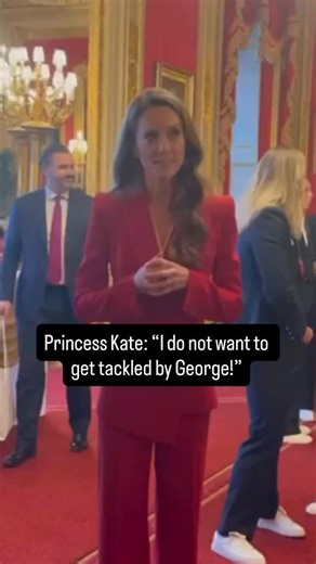He might only be 12, but the Princess of Wales joked with England’s Rugby team that she still doesn’t want to get tackled by him! 🤭 | HELLO!