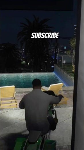 GTA 5 - Franklin built a house for his car #gta #gtastunts