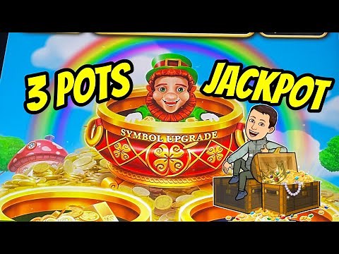 HANDPAY! All three pots on Shamrock Fortunes Triple Coin Treasure Slot!