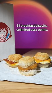 Add to the aura. Wendy’s $1 Breakfast Biscuits are here. | Wendy's