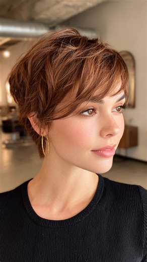 36 Modern Pixie Cut with Bangs for a Face-Framing Effect 💇‍♀️✨ Chic, confident, and totally on trend! 💇‍♀️✨ These modern pixie cuts with bangs add softness and style, perfectly framing your face for a fresh, youthful vibe. #PixieCut #ModernHairstyle #ShortHairGoals #TrendyBangs #HairInspo2025 | FashionTeens