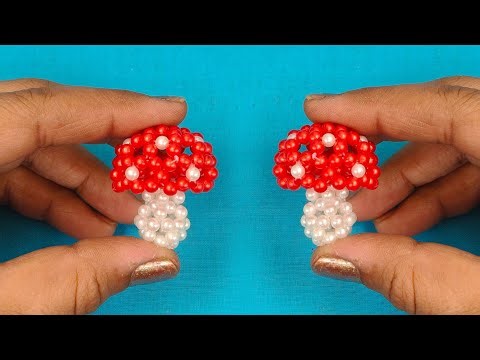 How To Make 3D Beaded Mashroom | Step by Step Tutorial | Beads Keychain | DIY Easy Craft