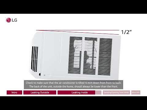 [LG Air Conditioners] How To Resolve Leaks From An LG Window Air Conditioner
