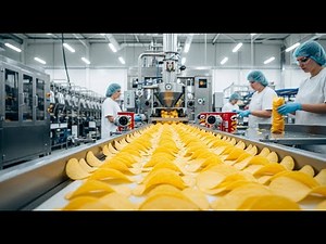 How Pringles Chips Are Made: From Potato Flakes to Canned Crisps | Factory Process