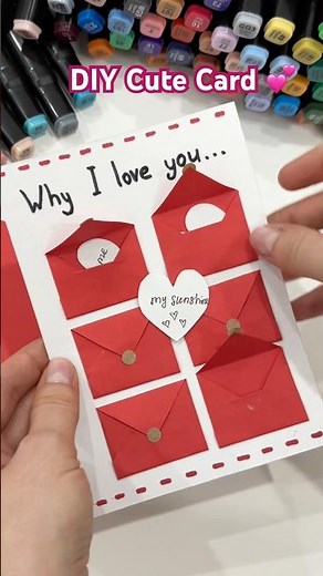 Making a cute handmade card💝 #craftideas