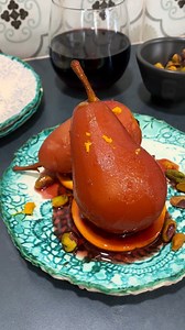 Red Wine Poached Pears - No special skills, pans or ingredients required — just fruit, wine, and warm spices! https://themeddish.com/Poached-Pears | The Mediterranean Dish