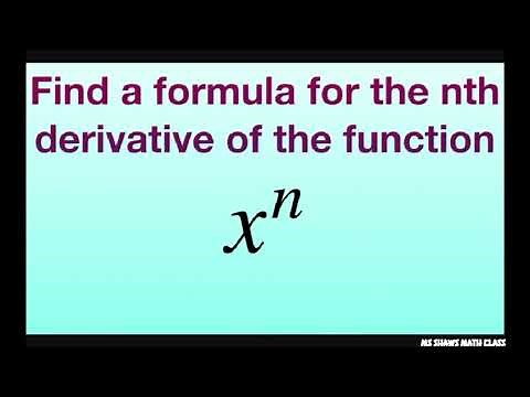 Find a formula for the nth derivative of the function f(x) = x^n. Series
